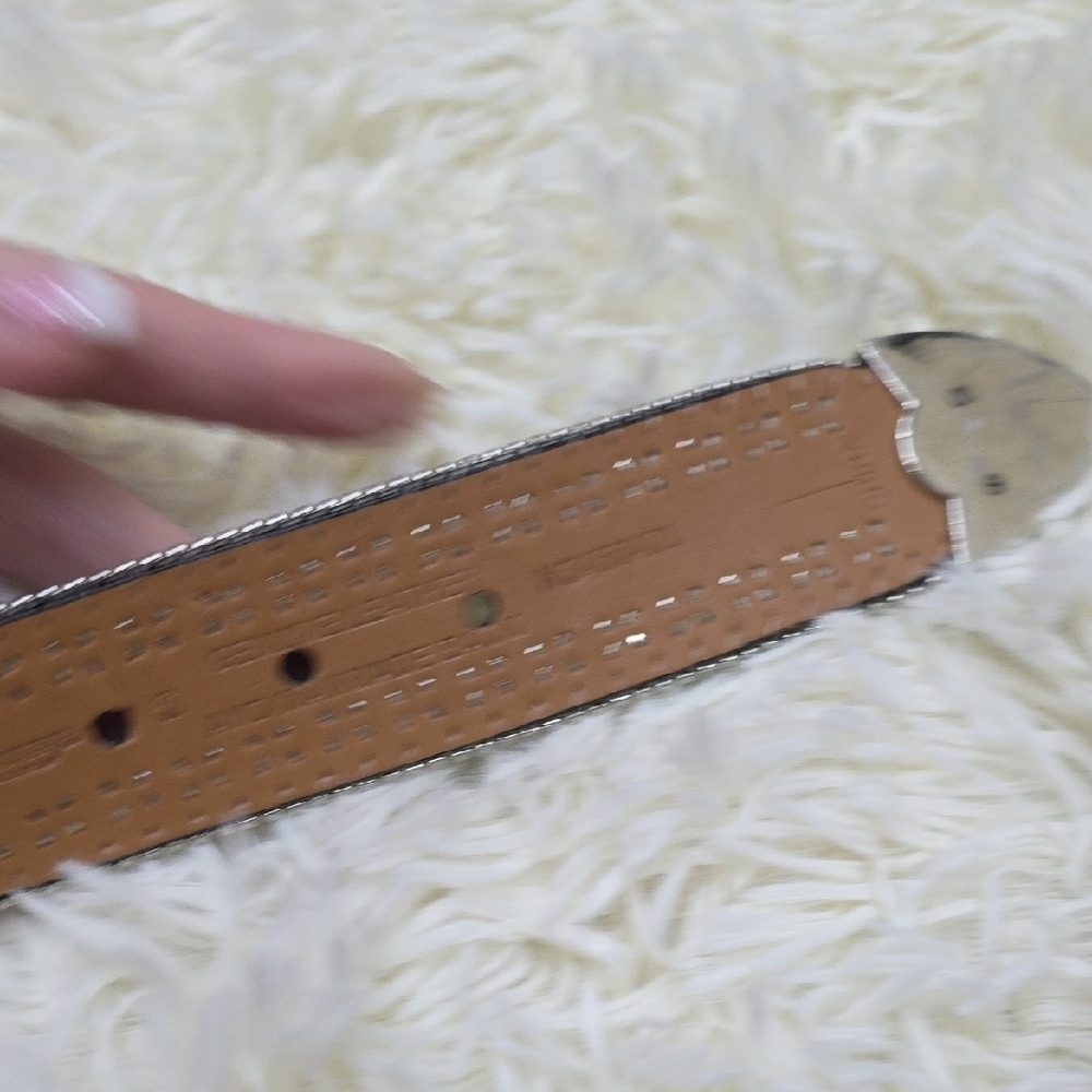 Nocona Black Belt with Silver Accents - Picture 7 of 7